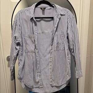 Forever 21 Blue and White Striped Top